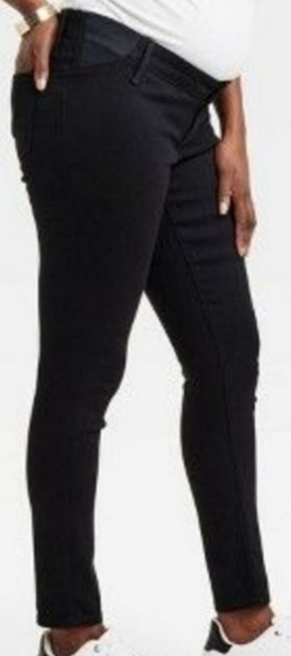 Isabel Black Skinny Side Panel Maternity Jeans Size 6